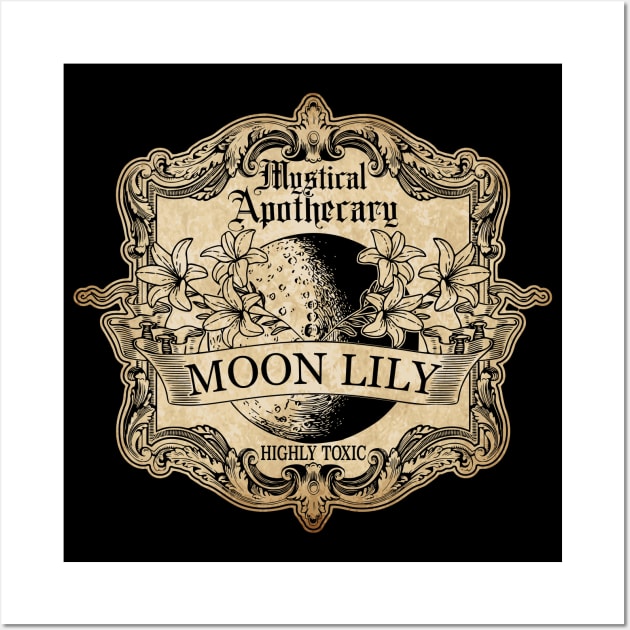 Moon Lily Potion Label Wall Art by RavenWake